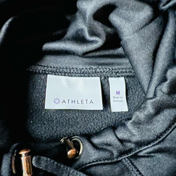 ATHLETA WOMENS PULLOVER BLACK ATHLETIC TOP SIZE MEDIUM - Picture 4 of 10